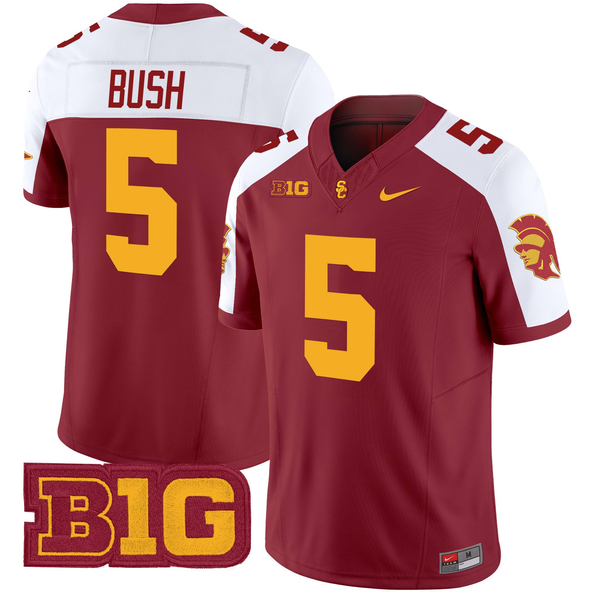 Men USC Trojans #5 Bush Red Nike 2024 Vapor Limited NCAA Jersey->ncaa teams->NCAA Jersey
